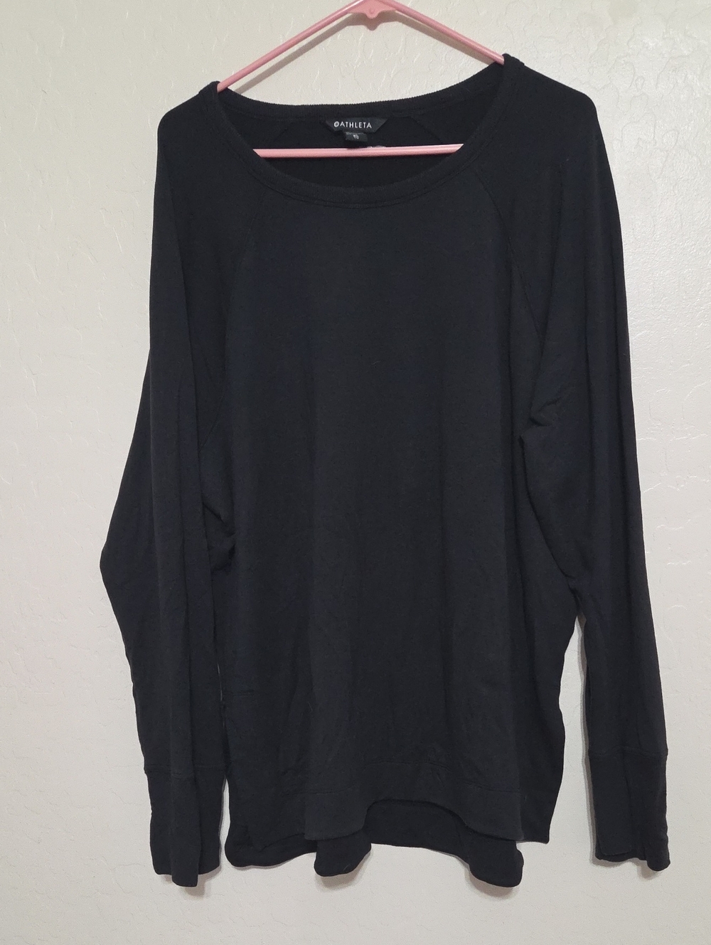 Athleta Black Scoop-Neck Lightweight Pullover